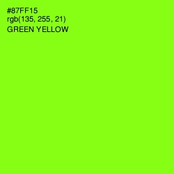 #87FF15 - Green Yellow Color Image